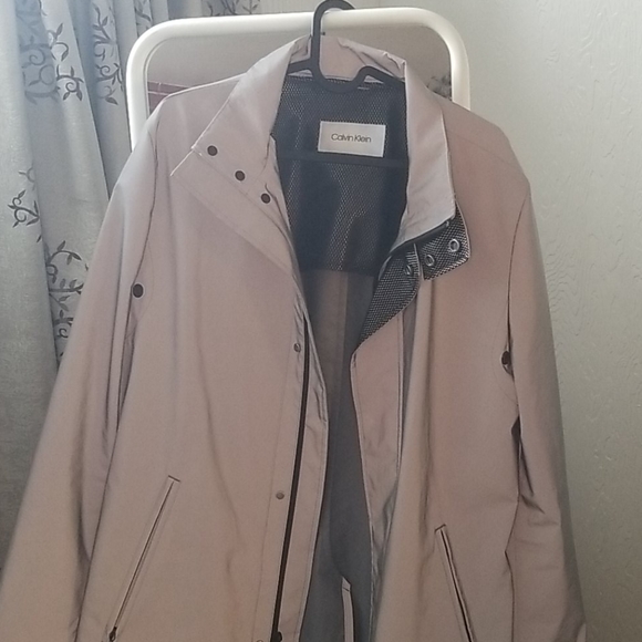 Calvin Klein Long Reflective Silver Coat - Picture 2 of 3